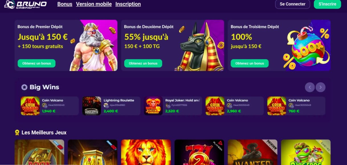 Comment obtenir des tours gratuits sur Bruno Casino